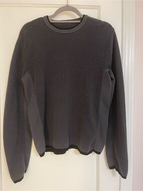 rag & bone Charcoal Ribbed Crewneck Sweater